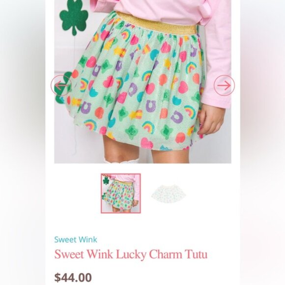 Sweet Wink Lucky Charms Skirt with Gold Waistband - Picture 8 of 8